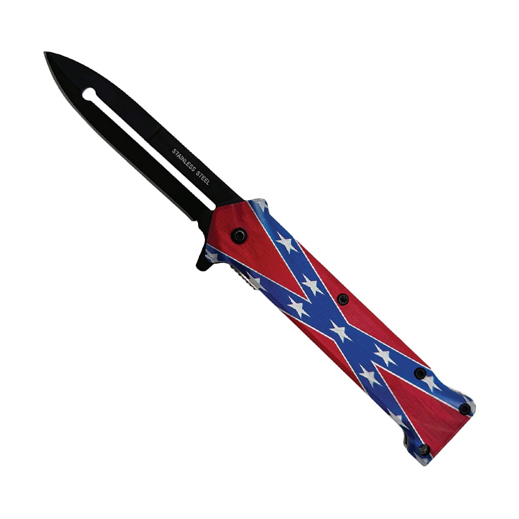 SAMPLE -Flag Emblem Quick-Assist Pocket Knife - Matte Black