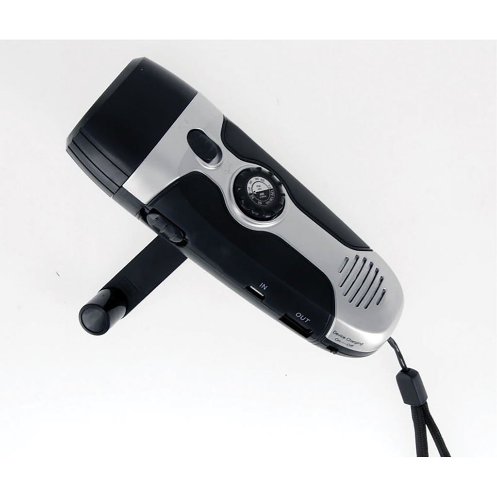 Blackout Beacon 4-in-1 Hand Crank Emergency Radio - Black/Silver