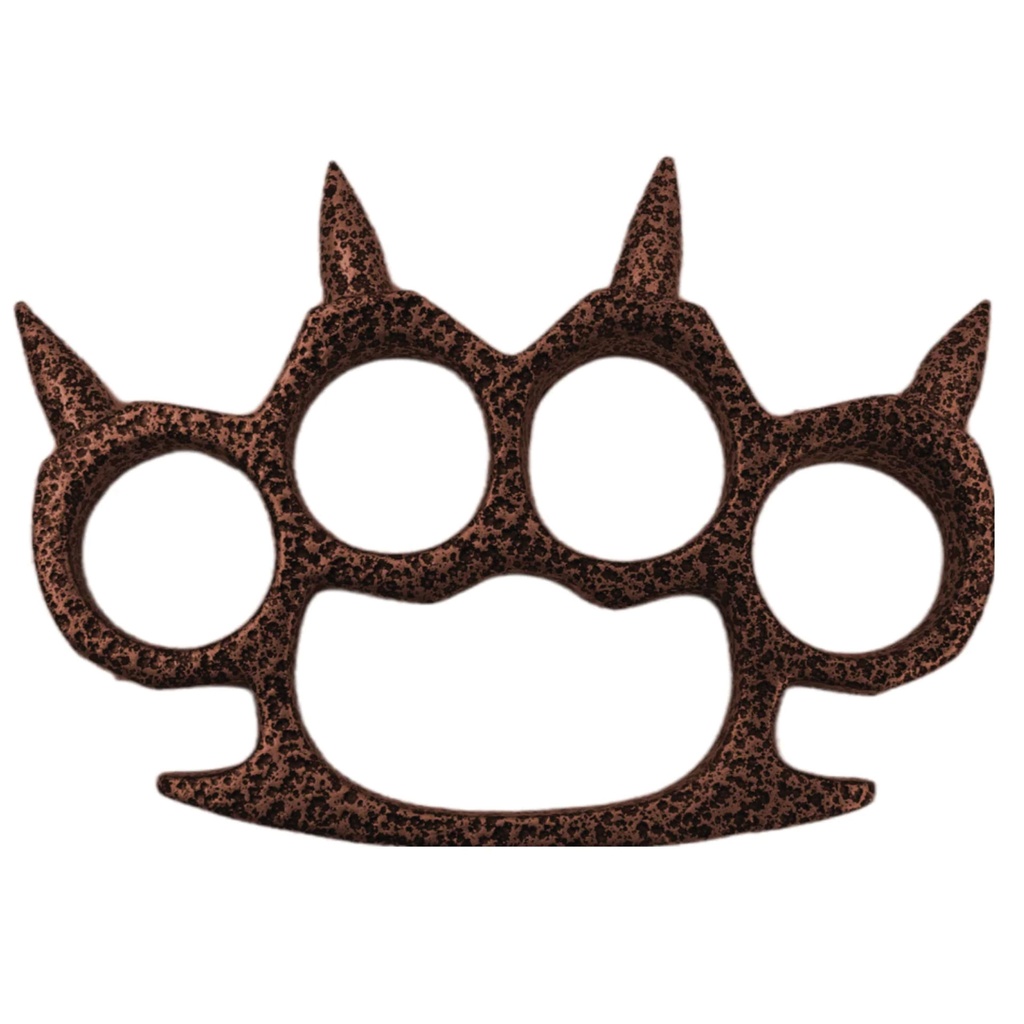 Rogue Bastion Four-Spike Knuckle Duster - Copper-Black