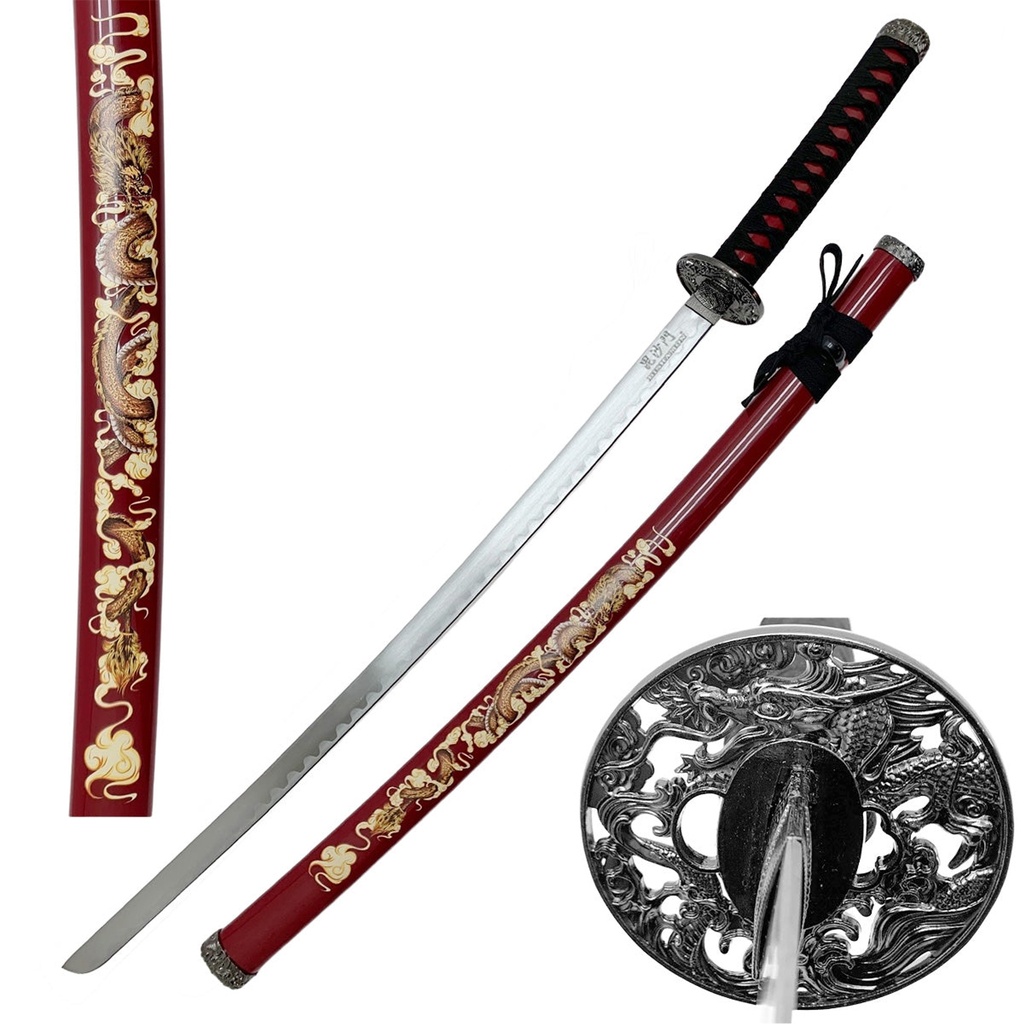 Dragon Lineage Samurai Display Sword - Brown Dragon Scabbard