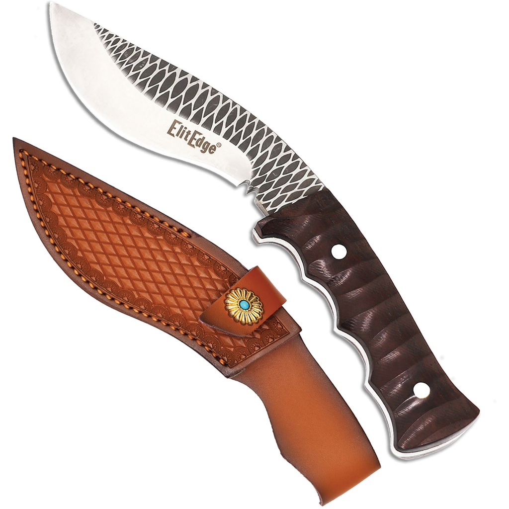 Heritage Curve Trail-Chop Compact Kukri Knife - Wood Handle