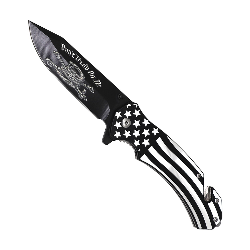 Liberty Strike Spring-Assisted Tactical Knife - Black Flag