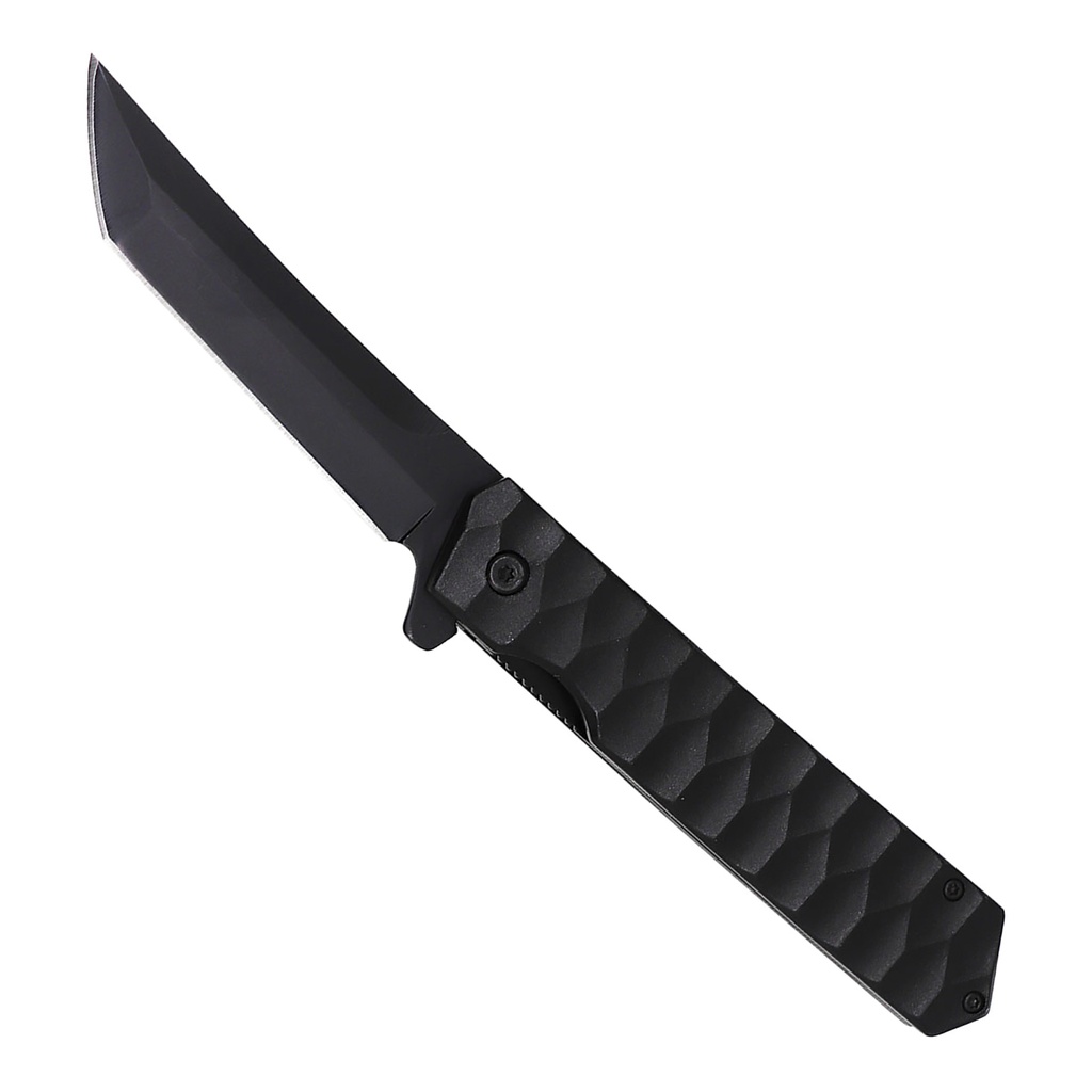 Midnight Vector Tactical Spring Assisted Knife - Black Aluminum
