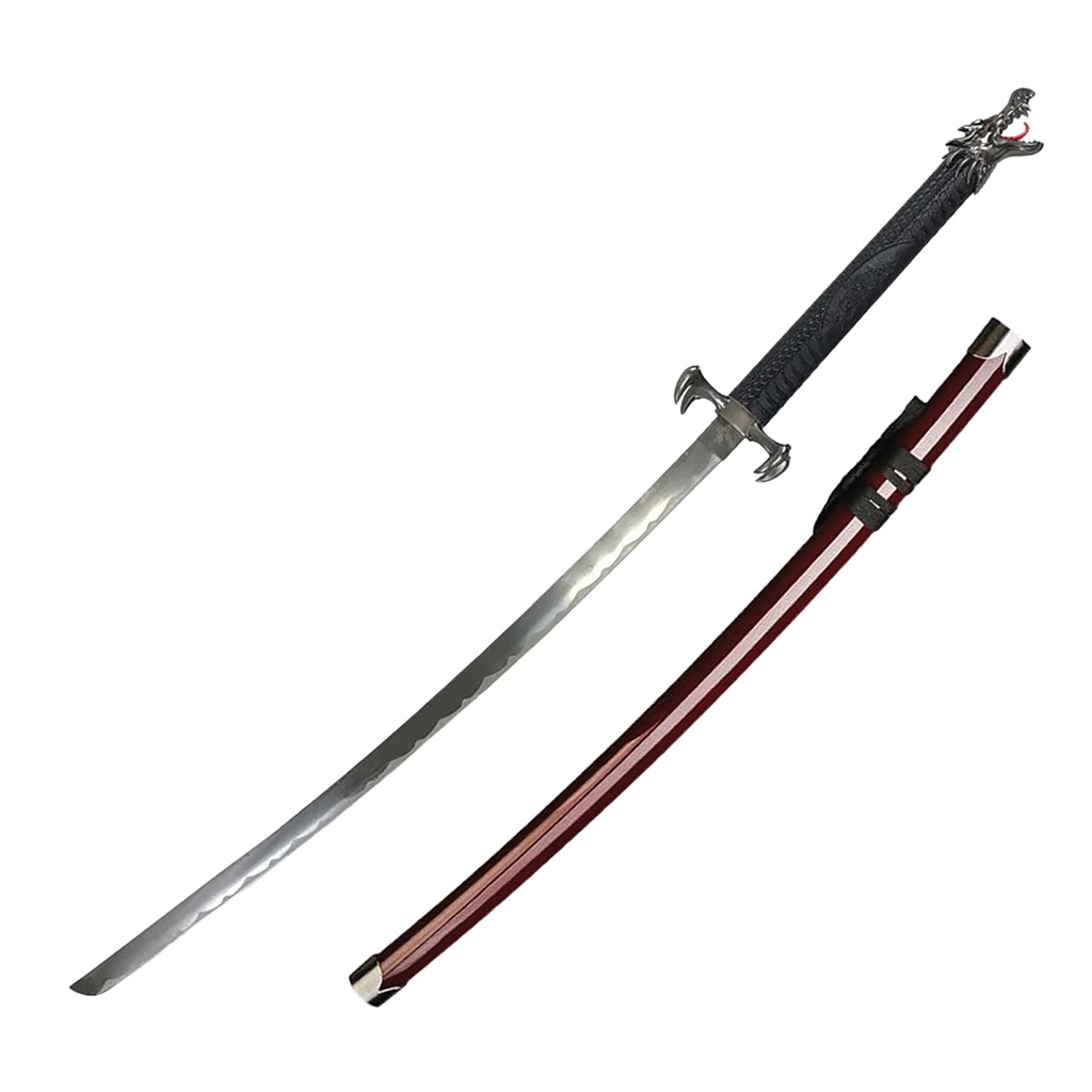 Dragon Sovereign Fantasy Katana Sword - Red Wood
