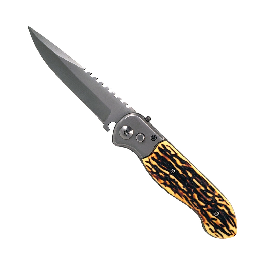Heritage Jig One-Touch Automatic Knife - Bone Overlay
