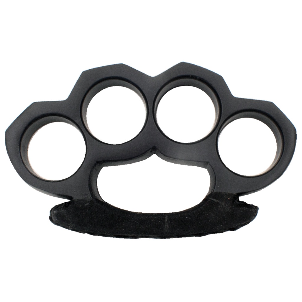 Steam Punk Black Solid Metal Paper Weight with Leather Wrap Handguard