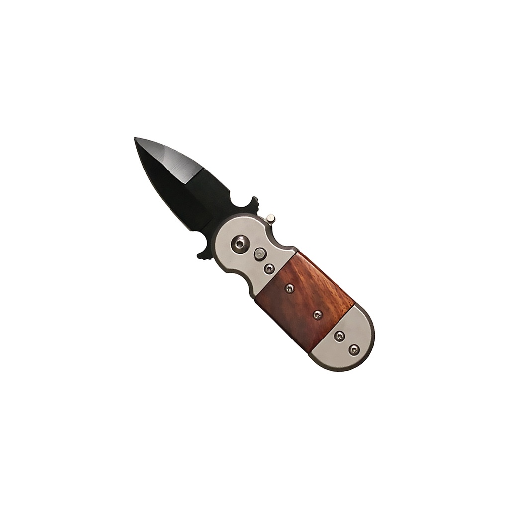 Gentleman’s Snap Quick-Deploy Automatic Knife - Polished Wood