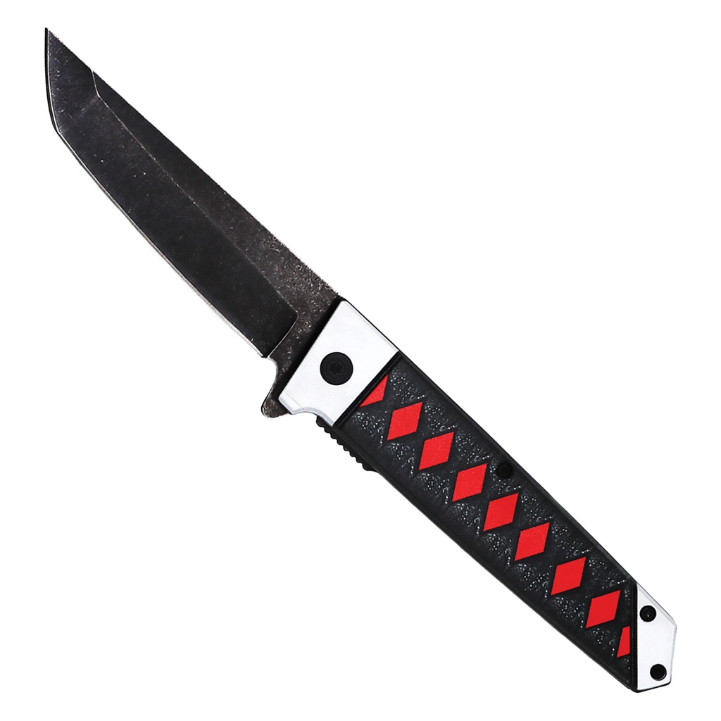 Tsuka Diamond Samurai-Style Assisted Tanto Knife - Midnight Black