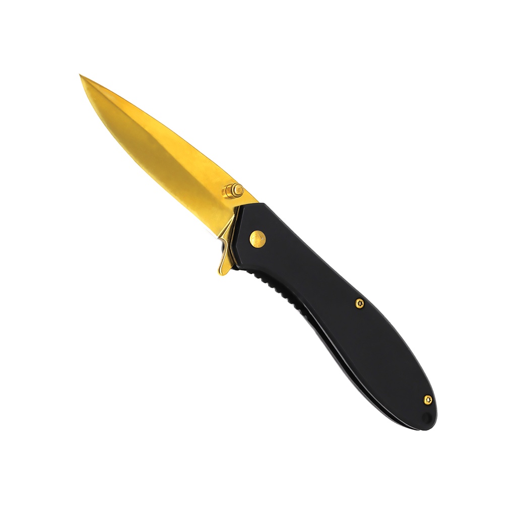 Chromatic Sleek Quick-Deploy Spring-Assisted Knife - Gold