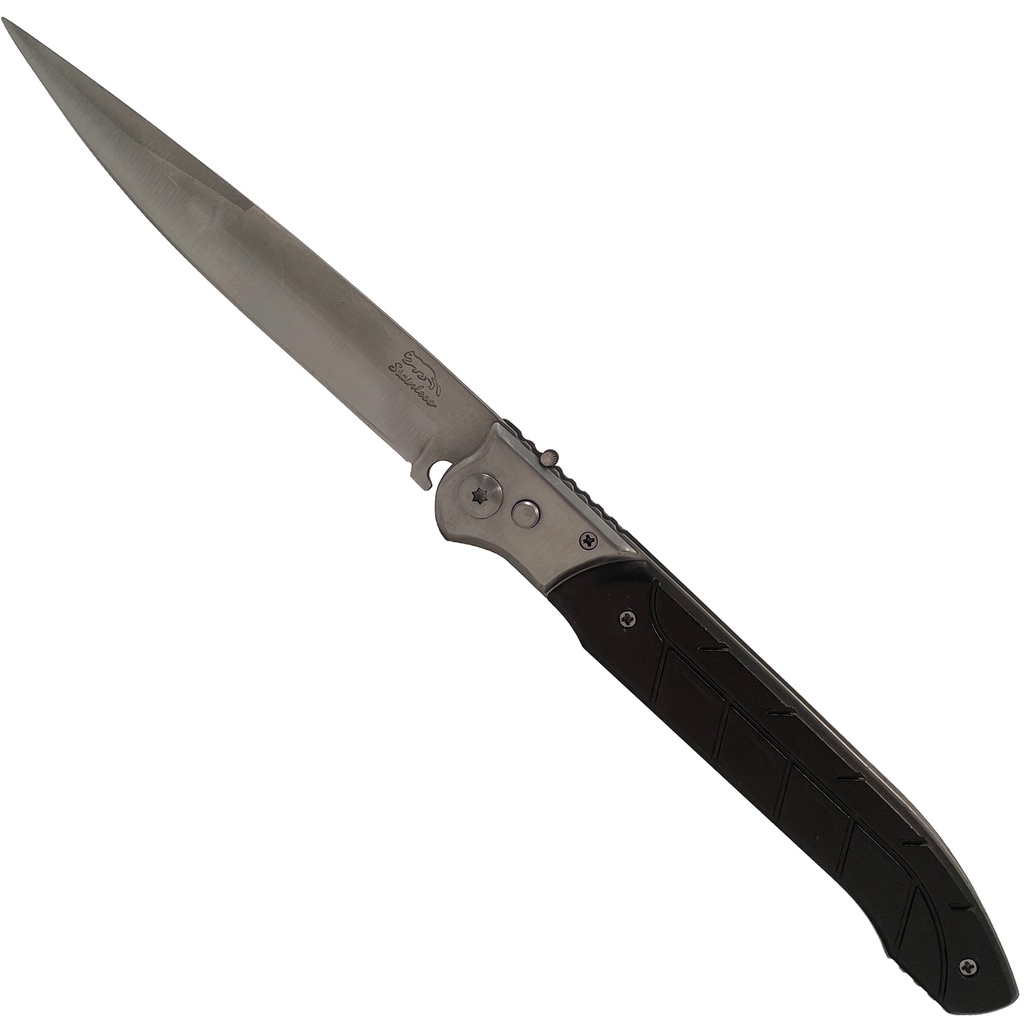 Obsidian Strike XL Stiletto Switchblade Knife - Black