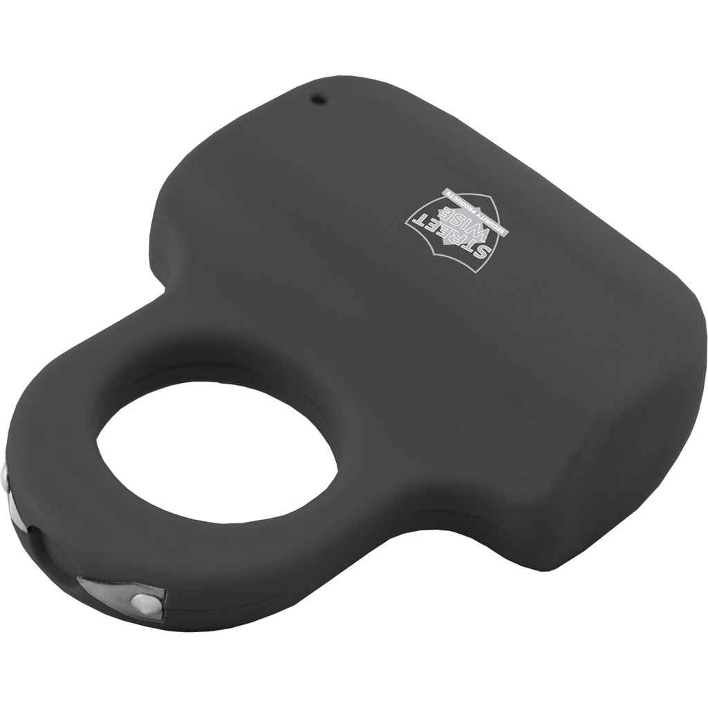 Shadow Grip Squeeze‑N‑Stun Ring Stun Gun - Midnight Black
