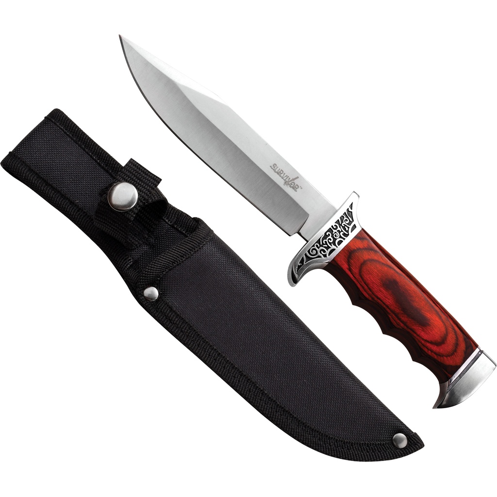 Timberline Heritage Survival Knife - Brown Wood
