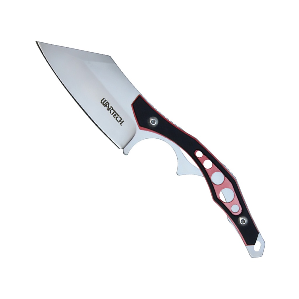 Redline Ring-Grip Tactical Cleaver Knife - Red