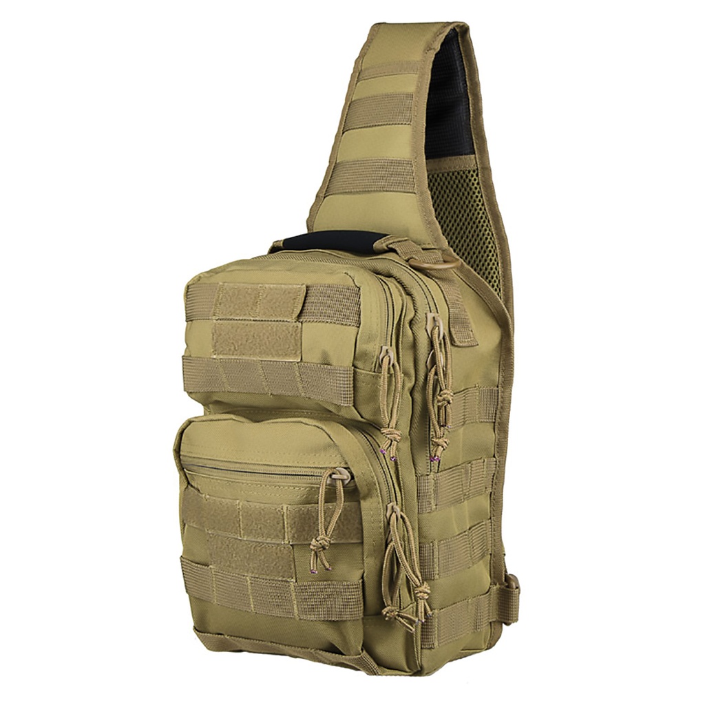 Desert Grid Adaptive Tactical Sling Bag - Tan