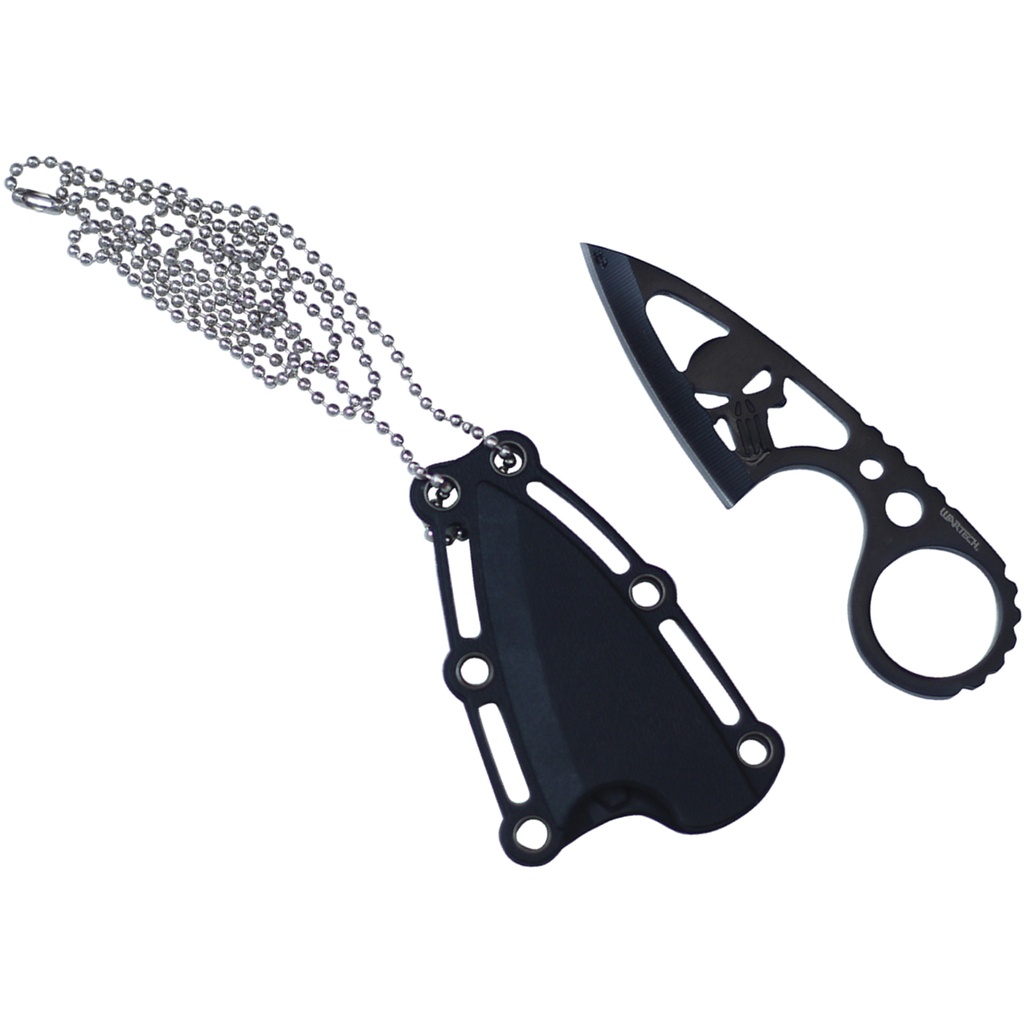 Skull Sentinel Ultra-Compact Neck Knife - Black