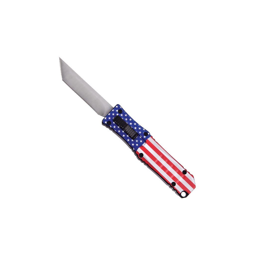 Patriot Micro Quick-Deploy OTF Knife - USA Flag