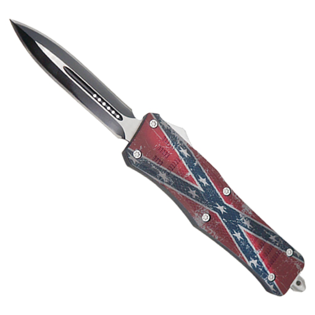 Southern Charge Full-Size OTF Knife - CSA Flag