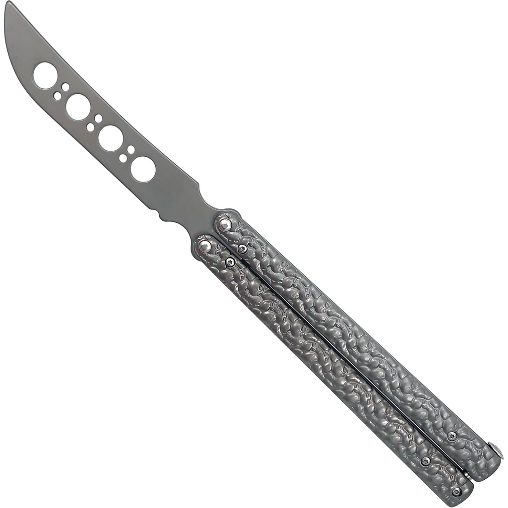 Skullforge XL Grip Training Butterfly Knife - Matte Gray