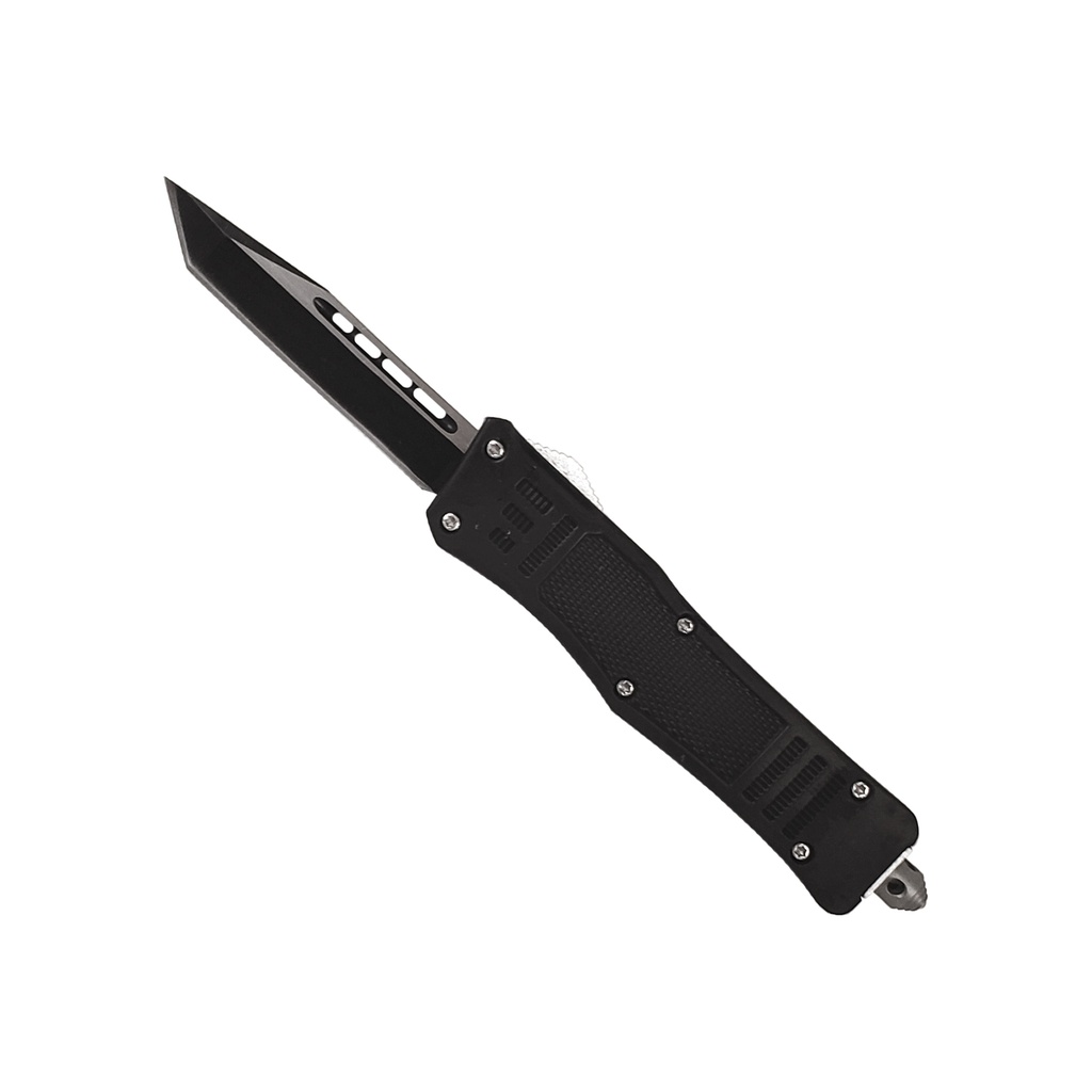 Covert Grip Quick-Deploy OTF Knife - Matte Black Tanto