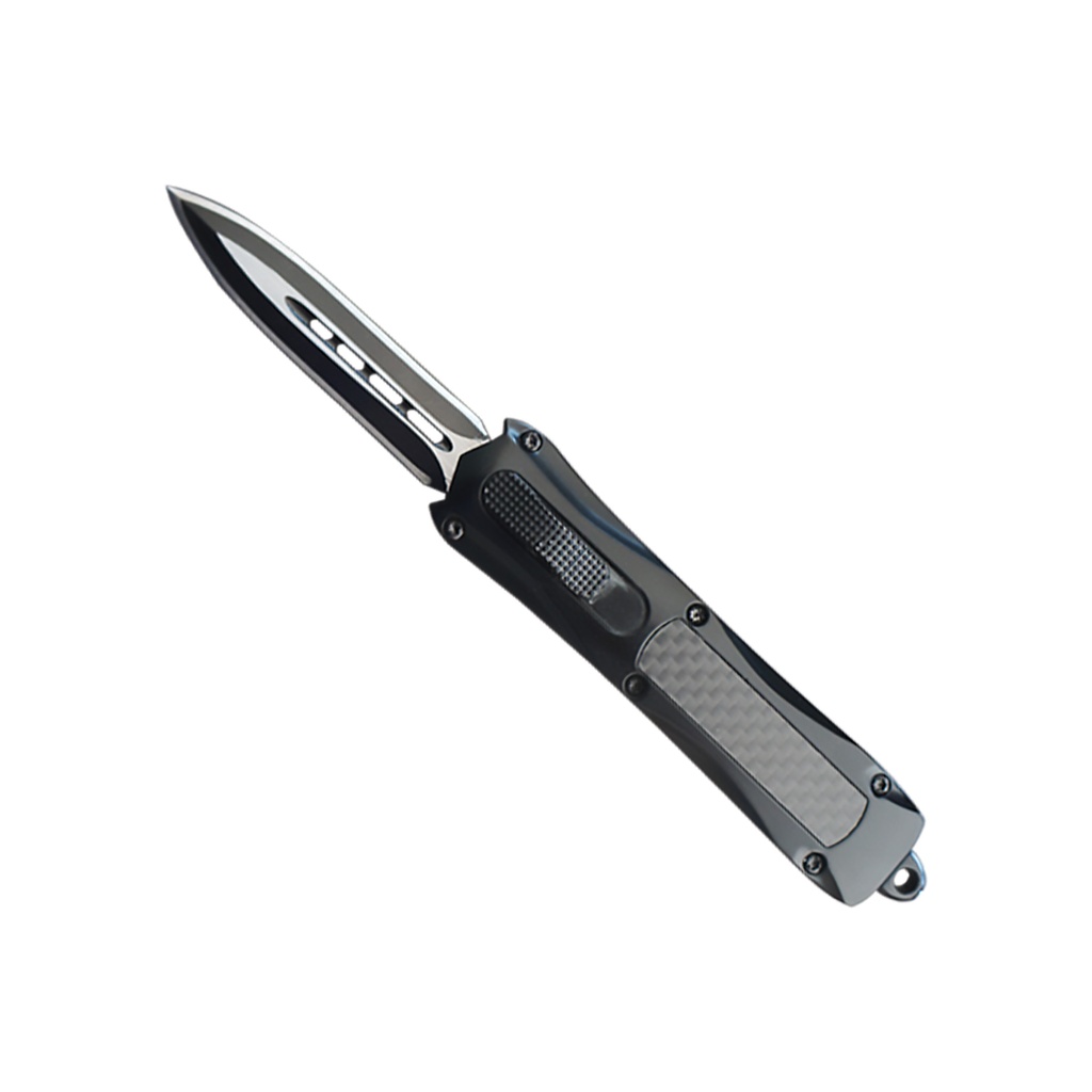 Frontline Weave Double-Action OTF Knife - Carbon Fiber