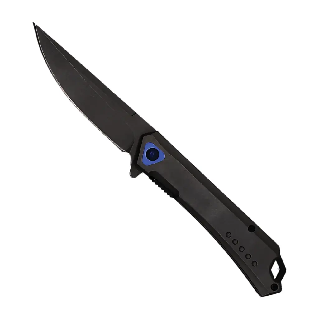 Cobalt Halo Quick-Deploy Spring Assisted Knife - Black Blade