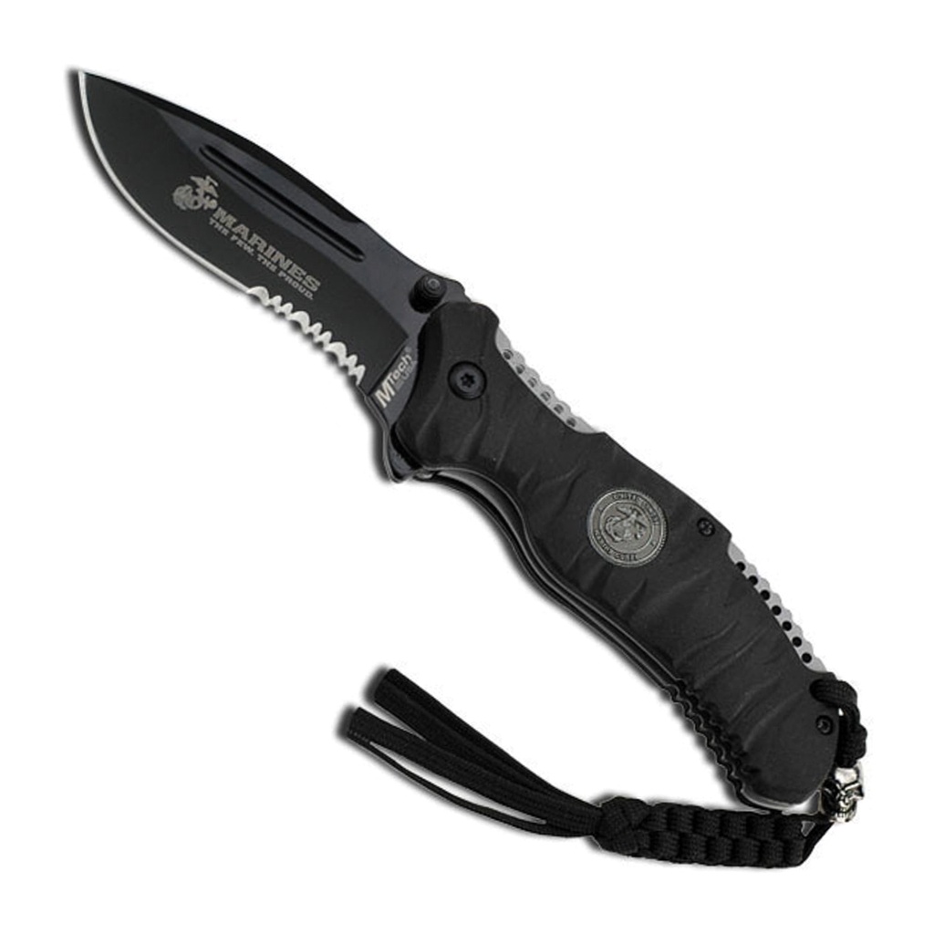 5IN USMC BK SERR W/LNY