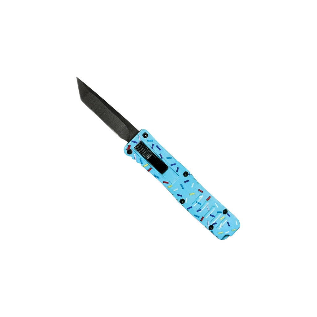 Cupcake Strike Mini Tanto OTF Knife - Blue Sprinkle