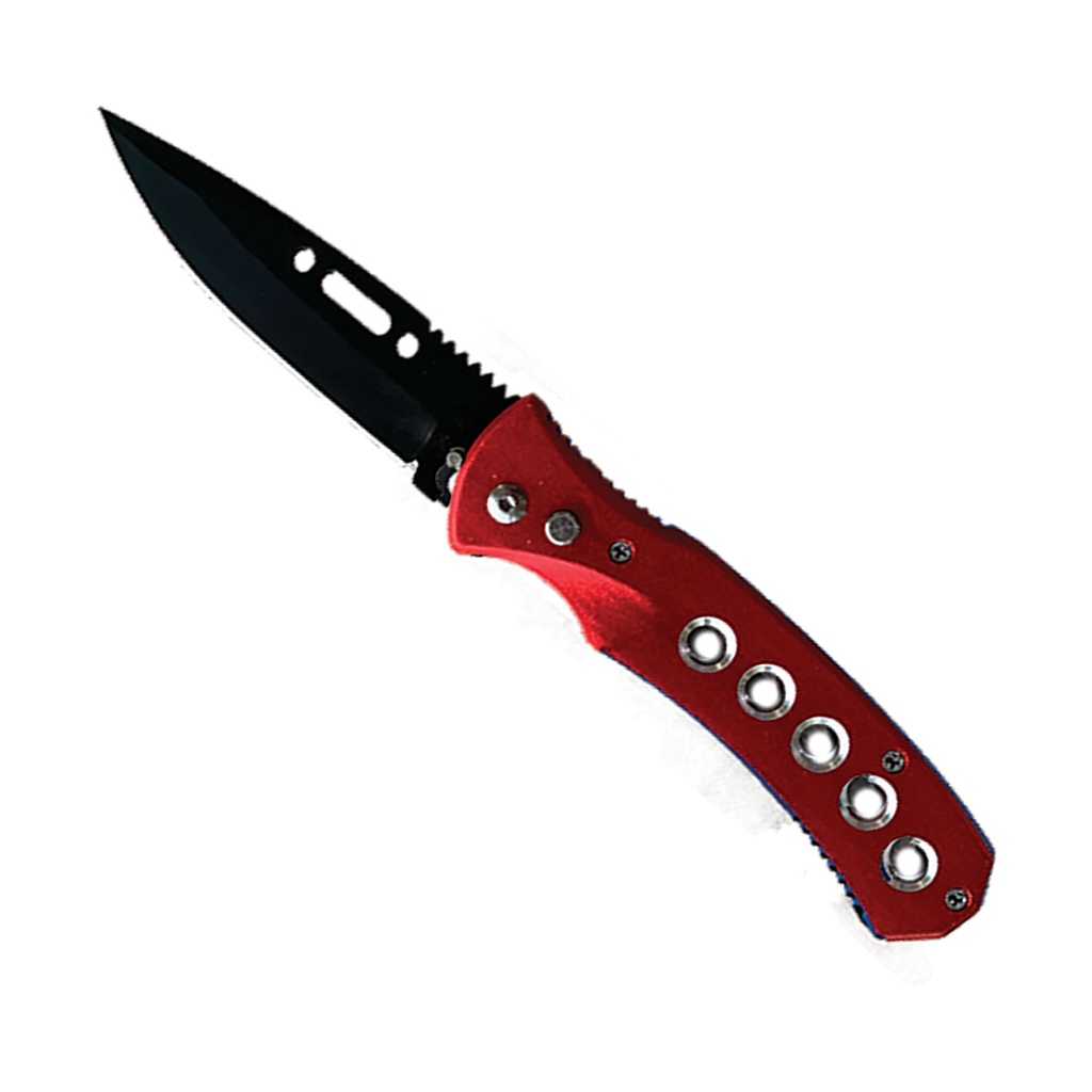 Airframe Vented Quick-Deploy Automatic Knife - Red Aluminum