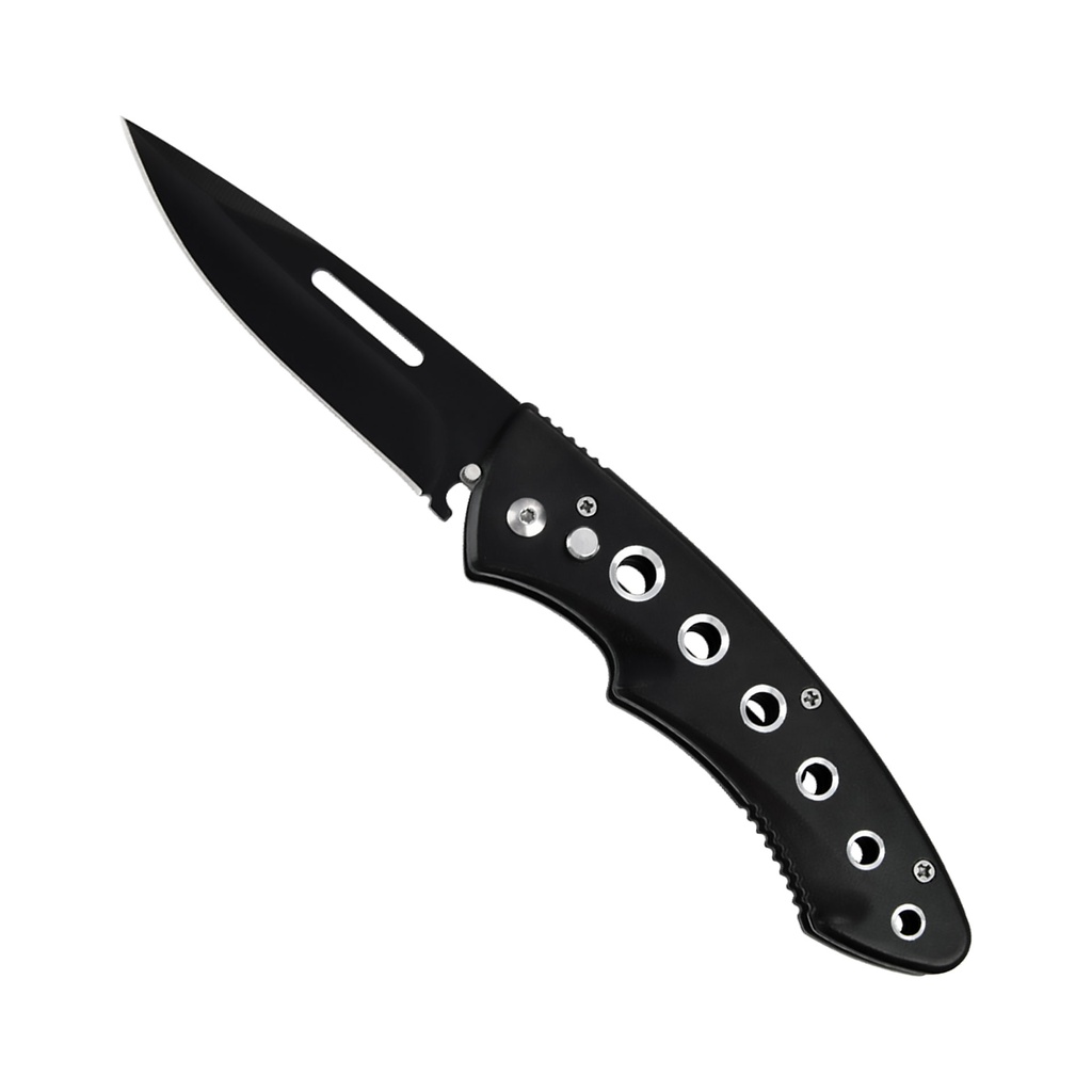 VentFrame Safety-Locked Automatic Knife - Black Aluminum