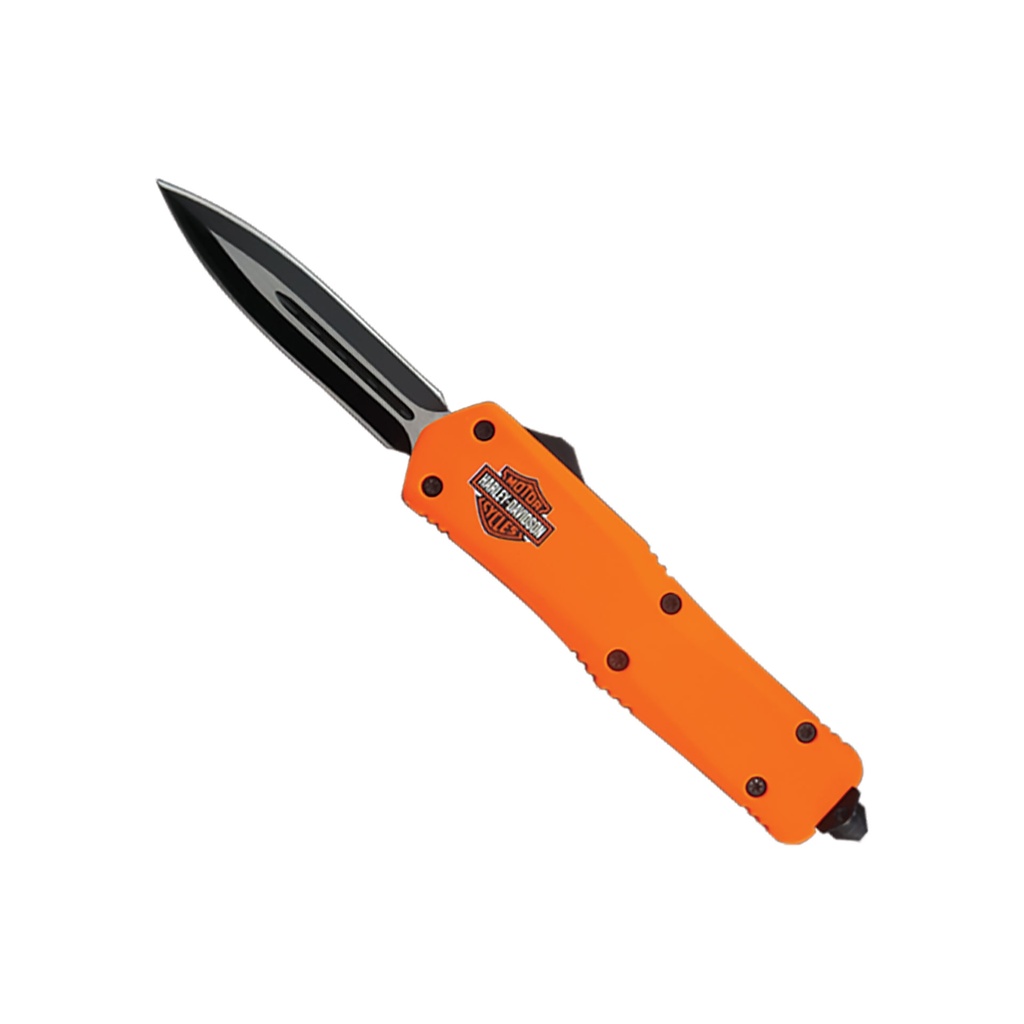 Covert Signal Double-Action OTF Knife - Rubberized Orange