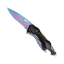 SAMPLE -Aurora Opener Spring-Assisted Pocket Knife - Rainbow Blade