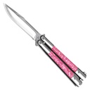 Showpiece Spinner Balisong Knife - Pink Marble
