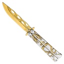 Dragon Sovereign Collectible Butterfly Knife - Gold Two Tone
