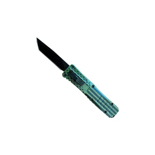 Patriot Compact Tactical OTF Knife - Green Flag