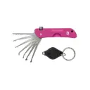 Pocket Precision Jackknife Lock Pick Set - Rose Red