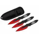 Crimson Vector Triple Throwing Knife Set - Red Steel