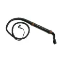 Arena Grip Studded-Handle Bullwhip - Black Leather