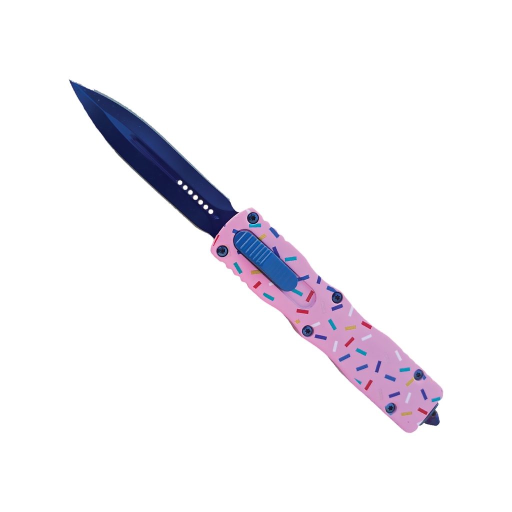 Cupcake Tempest Front-Switch OTF Knife - Pink Sprinkle