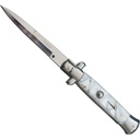 Marble Godfather Elegance Stiletto Switchblade - White Marble