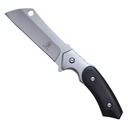 ArtisanWave Flow-Engraved Compact Cleaver Knife - Matte Black