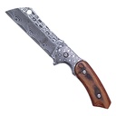 Artisan Wave Compact Utility Cleaver Knife - Wood Handle