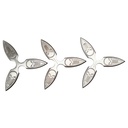 Skull Triad Balanced Throwing Star Set - Silver