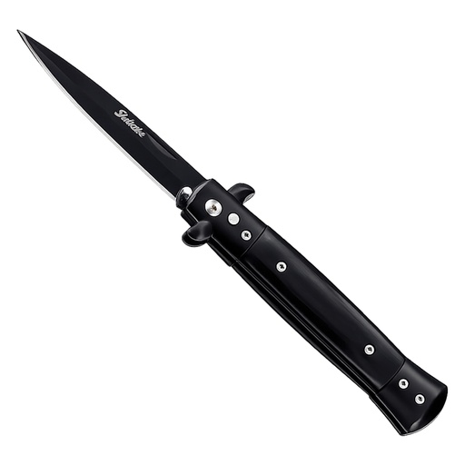 Blackout Milano Quick-Deploy Stiletto Automatic Knife - Midnight Black