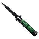 Emerald Milano Quick-Deploy Stiletto Automatic Knife - Green Marble