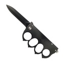 Trench‑Guard Rapid‑Deploy Folding Knuckle Knife - Midnight Black
