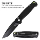 Signal Shadow Rapid-Deploy Tanto Automatic Knife - Black Aluminum