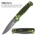 Sentinel Grip Slide-Safe Automatic Knife - Green Aluminum