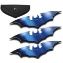 6IN 3PC BAT THROWING BLUE