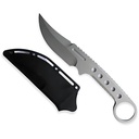 Stealth Ring Control Boot Knife - Silver Steel