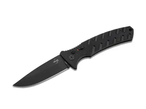 Stealth Command Large Strike Automatic Knife - Black Grivory